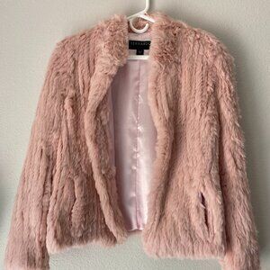 BERNARDO PINK RABBIT FUR JACKET SZ M